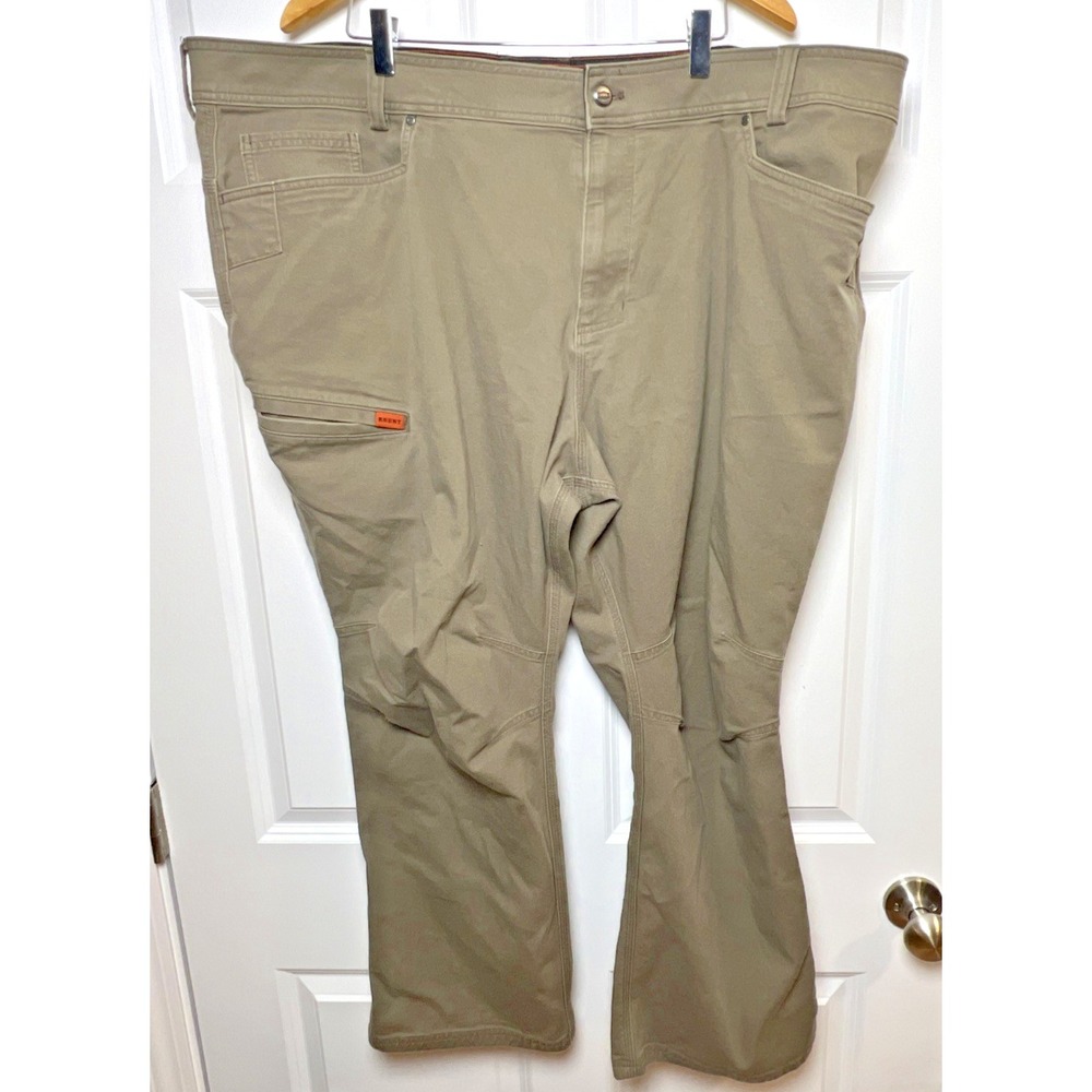 Brunt Torra Mens Work Pants 46x30 Water Resistant Stretch Articulated Knee Brown